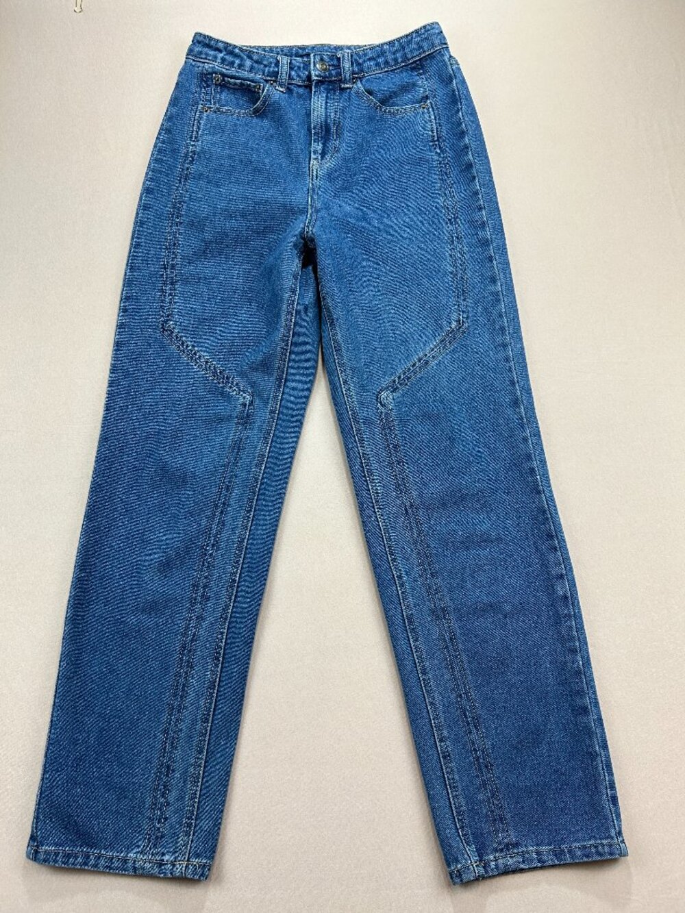 Future Collective Jeans Women's Size 4 Blue Denim Relaxed Wide Leg Cotton 100%